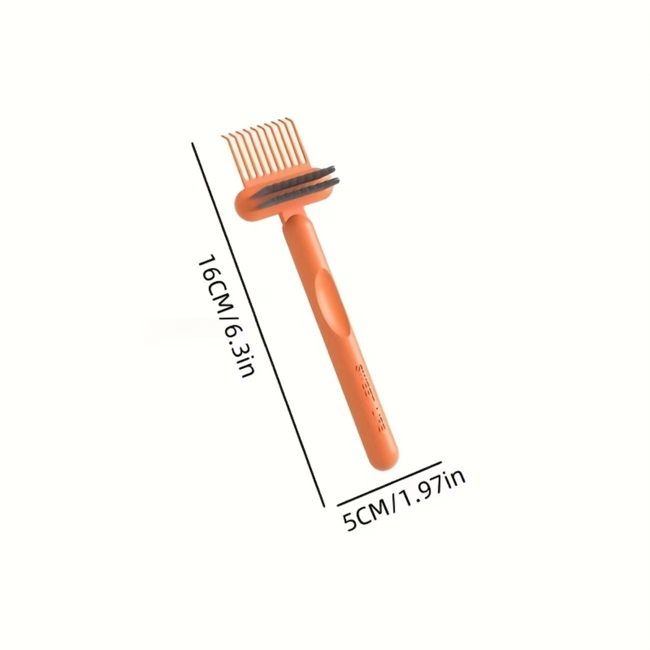 2-in-1 Hairbrush Cleaner, Reusable Hair Brush Cleaning Tool, Hair Removal Brush Comb Cleaner, Bristle Cleaning Tool, Dust & Hair Remover with Ergonomic Handle